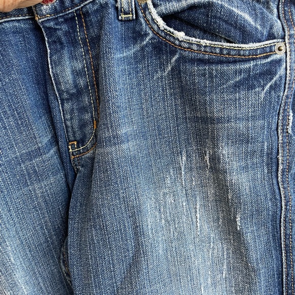 AX Armani Exchange Distressed Bootcut Jeans, Size 10 - Picture 9 of 10